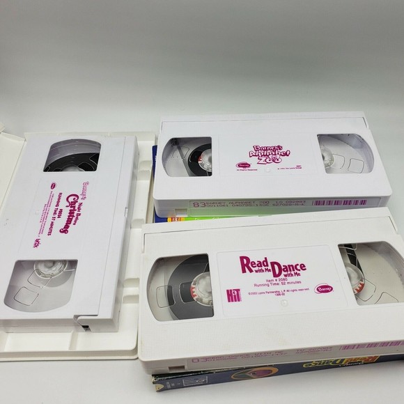 Barney VHS Night Before Christmas Alphabet Zoo Read Dance More Song Lot 4 Tested - Picture 2 of 8